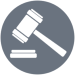 Gavel icon, judge's hammer.